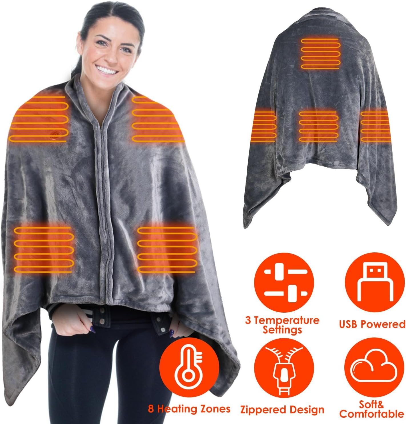 CozyHaven™ Heated Blanket Shawl