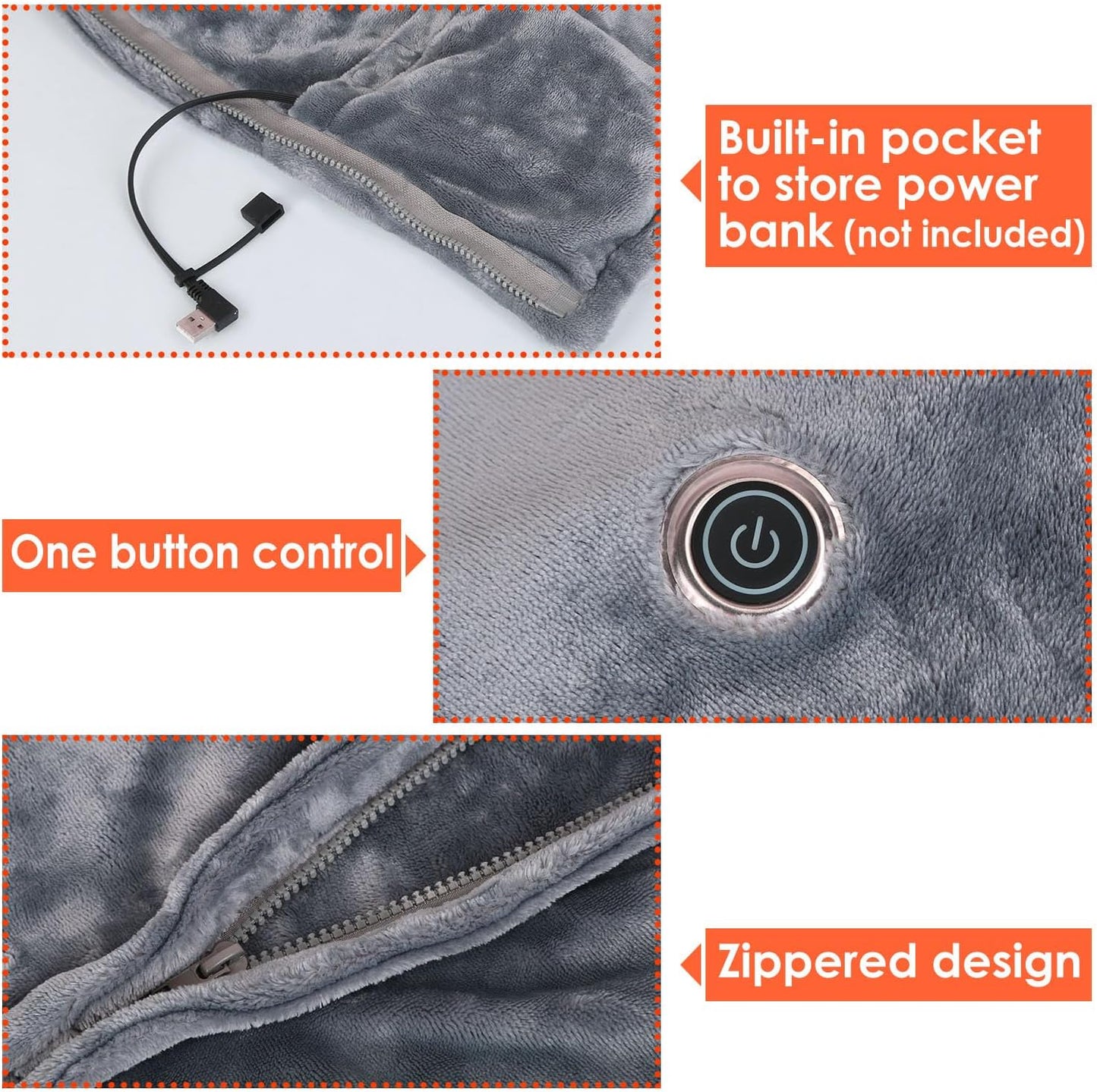 CozyHaven™ Heated Blanket Shawl