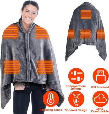 CozyHaven™ Heated Blanket Shawl