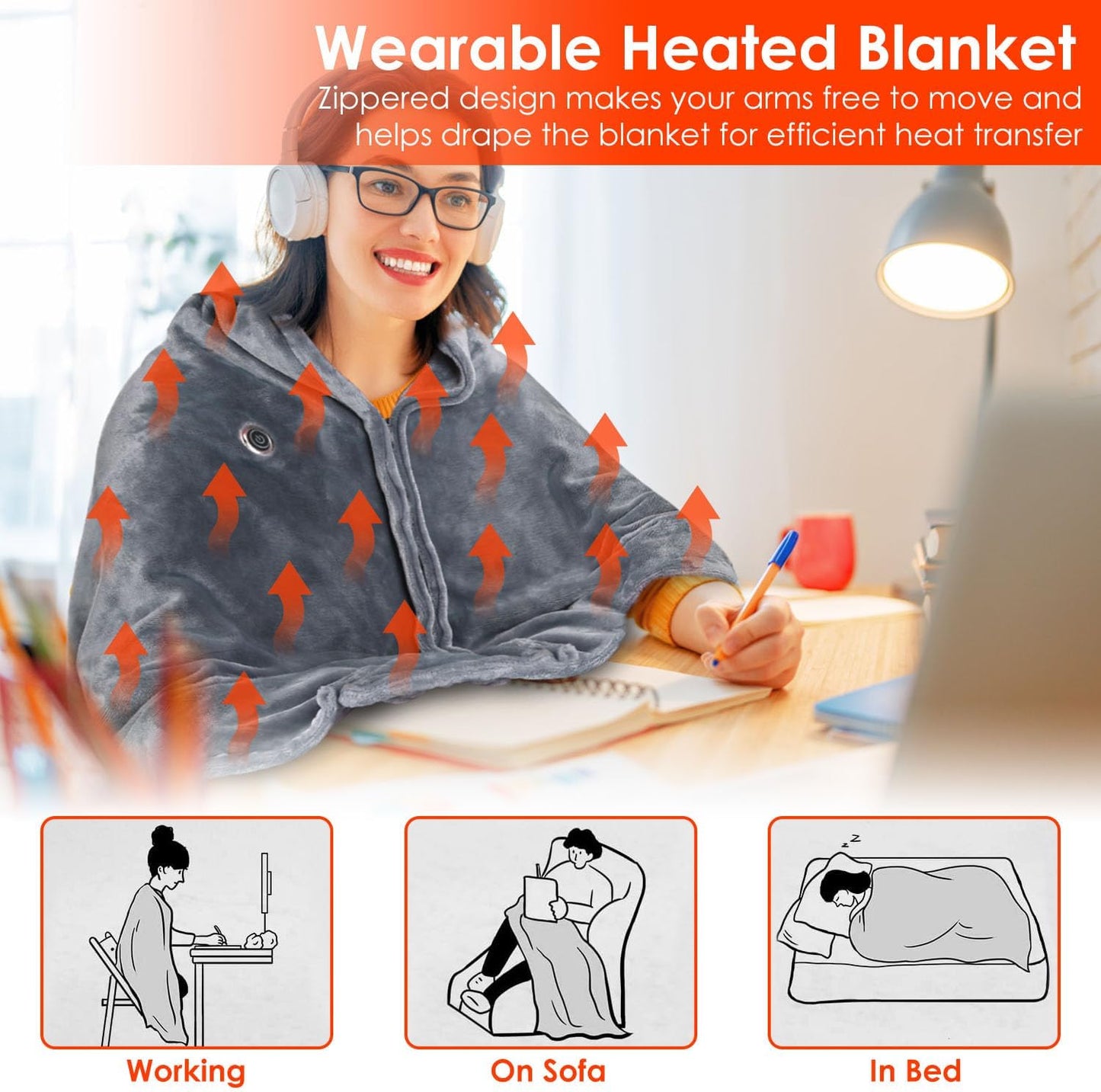 CozyHaven™ Heated Blanket Shawl