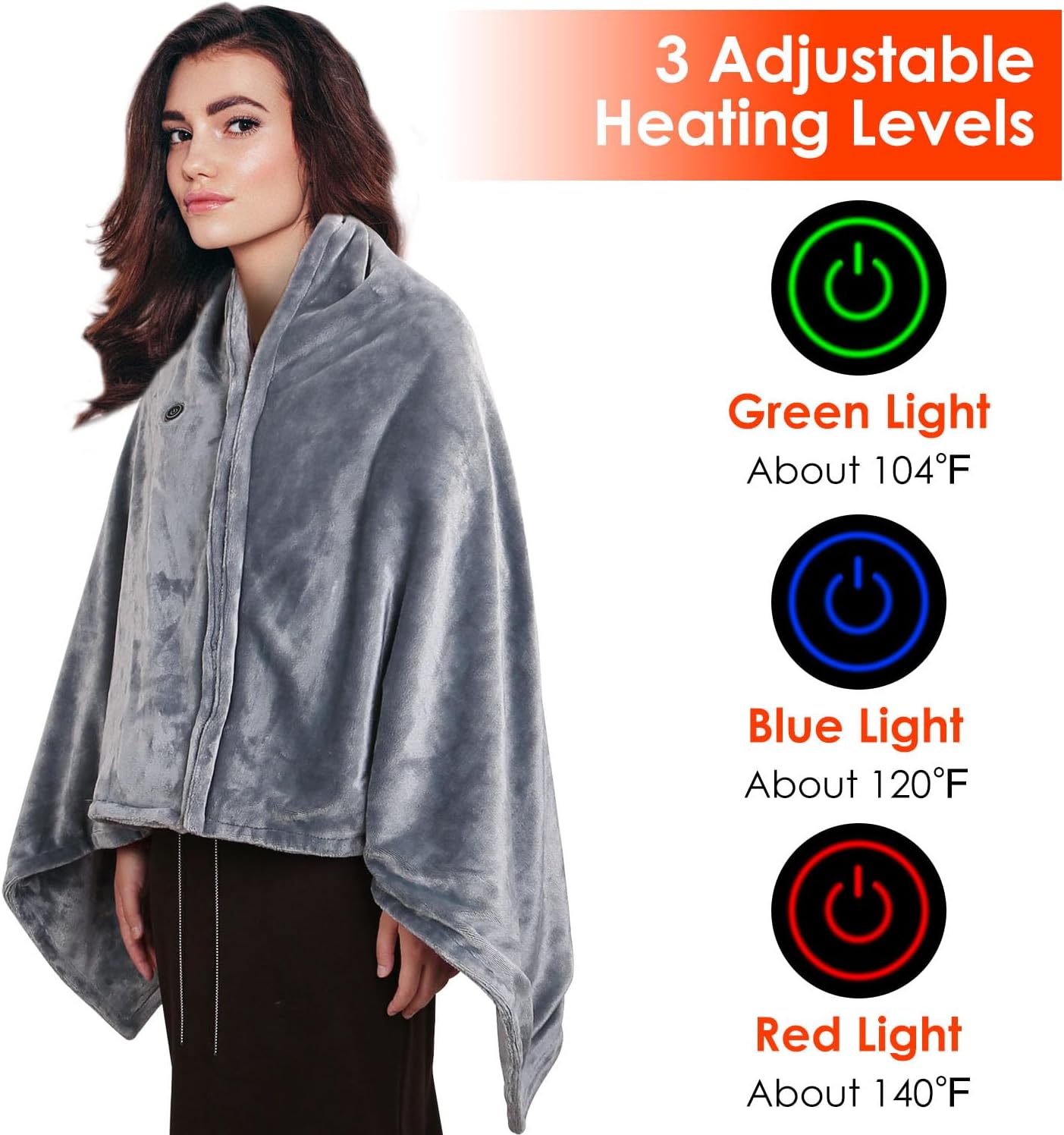 CozyHaven™ Heated Blanket Shawl